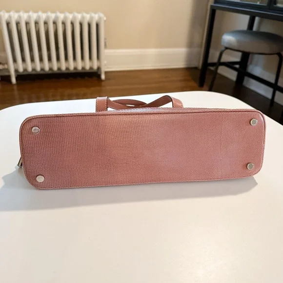 Burberry Pink Leather Shoulder Bag Vintage - Picture 7 of 11